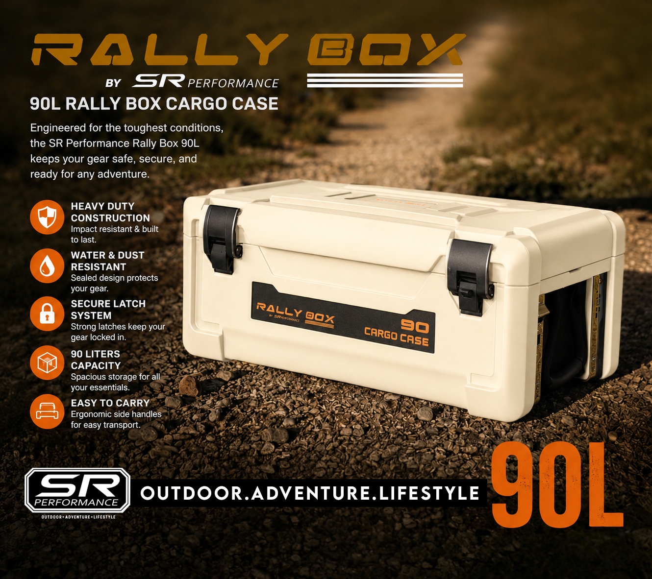 RALLY BOX 90 LITERS ARMY DESERT